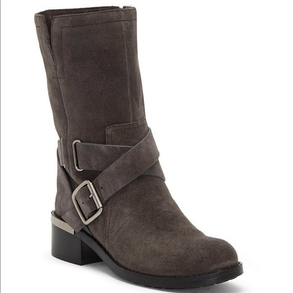Mid calf moto boots